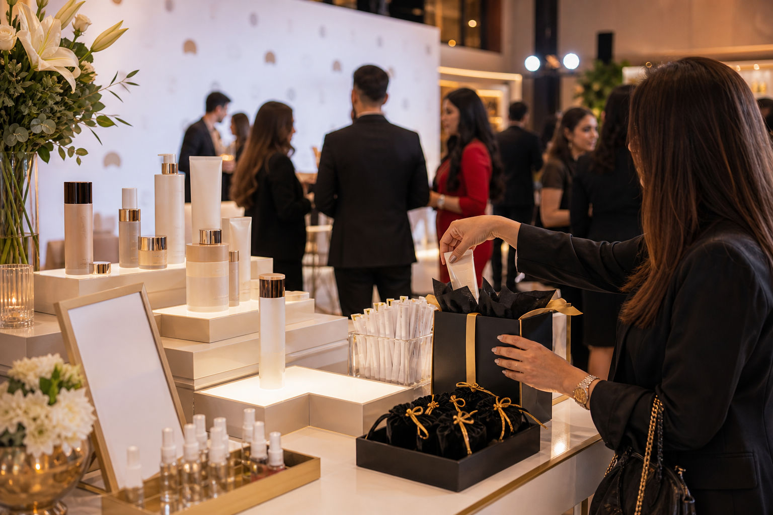 Product launch pop-up counter with custom brand activation